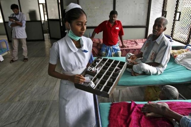 "As per World Health Statistics 2015 brought out by World Health Organisation (WHO), the per capita total expenditure on health in India was 58 US dollars in 2012 as compared to the select developing countries like China (US dollars 322) (Reuters photo)