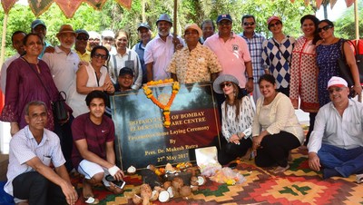 Members of the Rotary Club of Bombay at the foundation stone laying ceremony of the