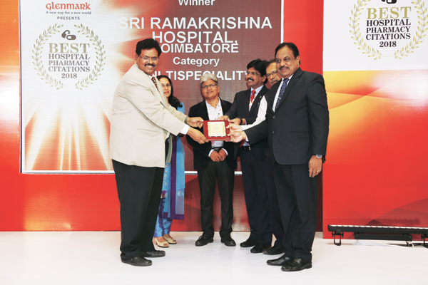 Sri Ramakrishna Hospital, Coimbatore receives the citation in the multi-speciality hospital category