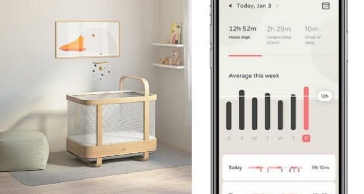 Smart cradle gives waking babies the bounce